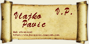 Vlajko Pavić vizit kartica